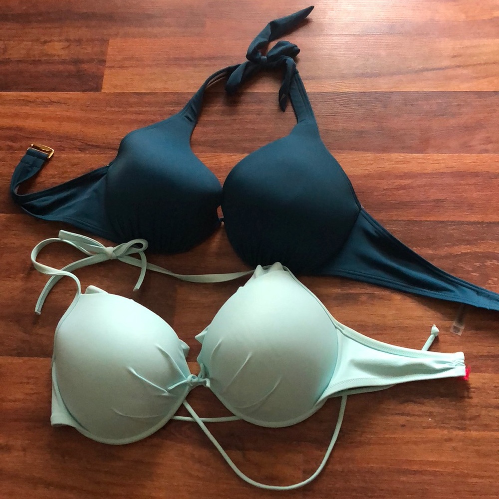 Two Victoria’s Secret swimsuit tops